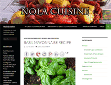 Tablet Screenshot of nolacuisine.com